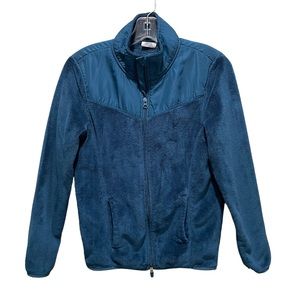 Danskin Now Fleece Full Zip Up Top Teal Blue Women’s Size Small